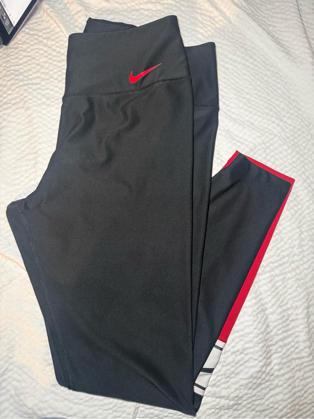 Nike Black, Red & White Athletic Leggings